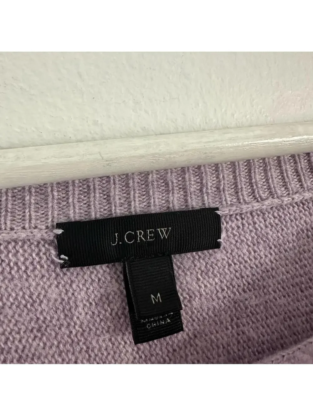 J. Crew Women’s Wool Blend Boatneck Sweater Heather Orchid Lavender Size M